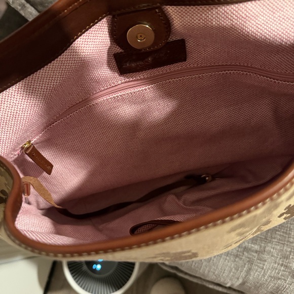 Dooney & Bourke Tan and Brown Mickey Mouse Tote. Tonal Champsac Bag. NWOT - Picture 4 of 4